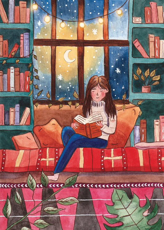 Affiche automne moment lecture Emily in home