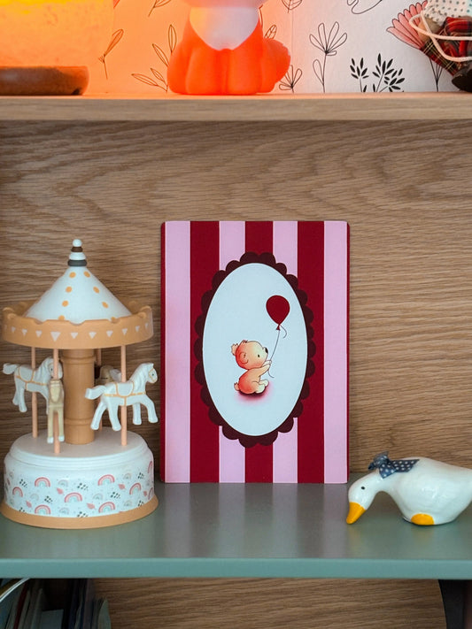 Affiche ourson Emily in home