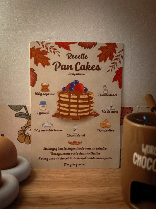 Affiche recette pancakes Emily in home