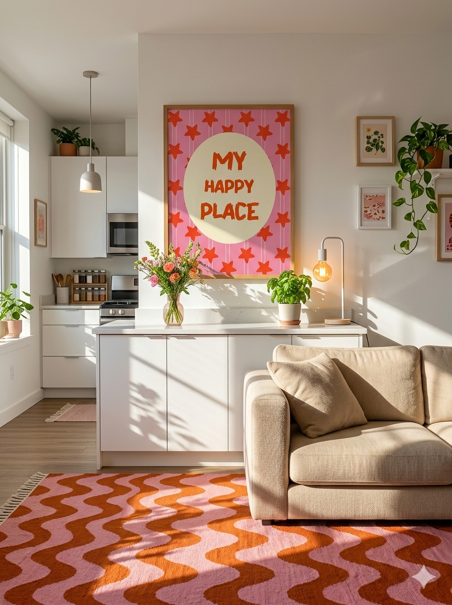 Affiche murale happy place