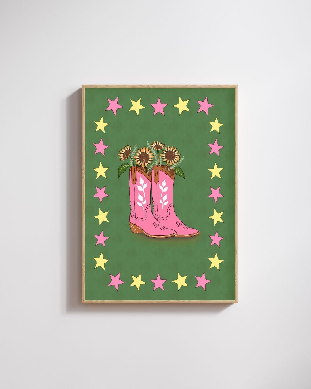 affiche colorée bottes cowboy - Emily in home