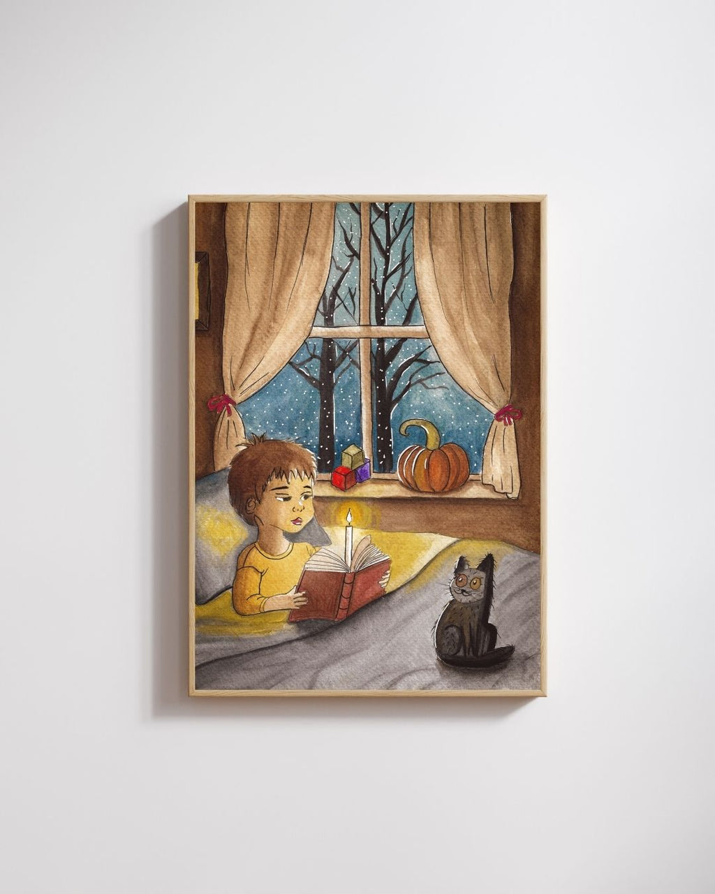 Affiche automne Lecture du soir - Emily in home