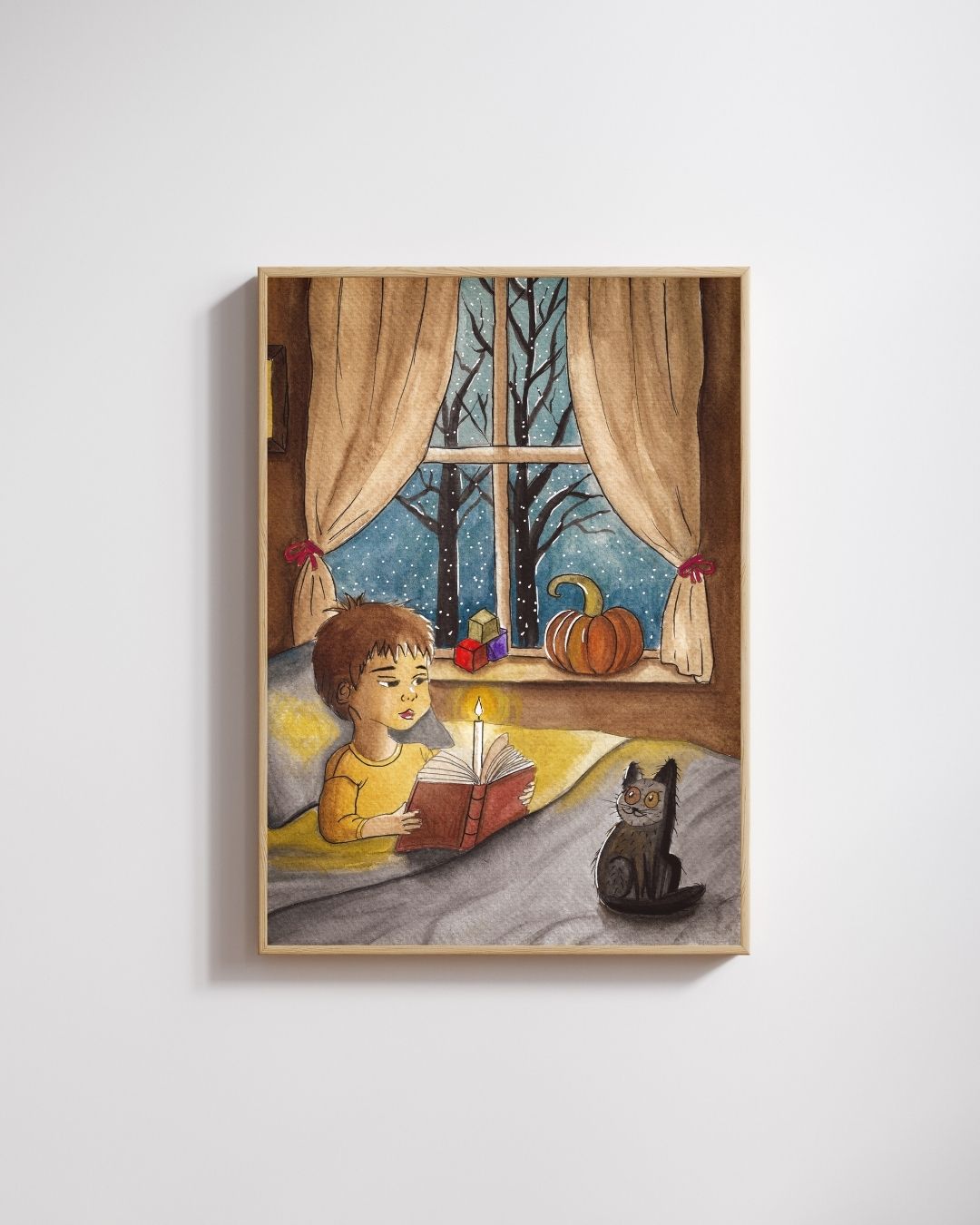 Affiche automne Lecture du soir - Emily in home