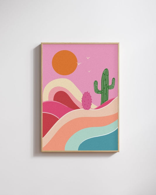 affiche Désert coloré