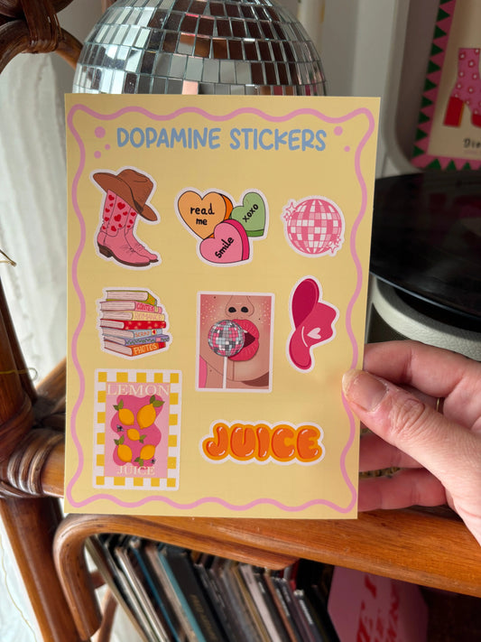 Dopamine Stickers Emily in home