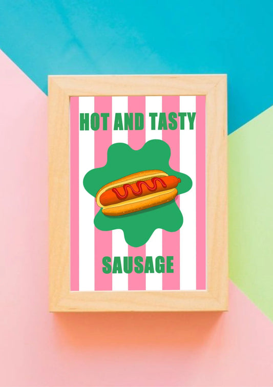 Hot and tasty sausage Emily in home