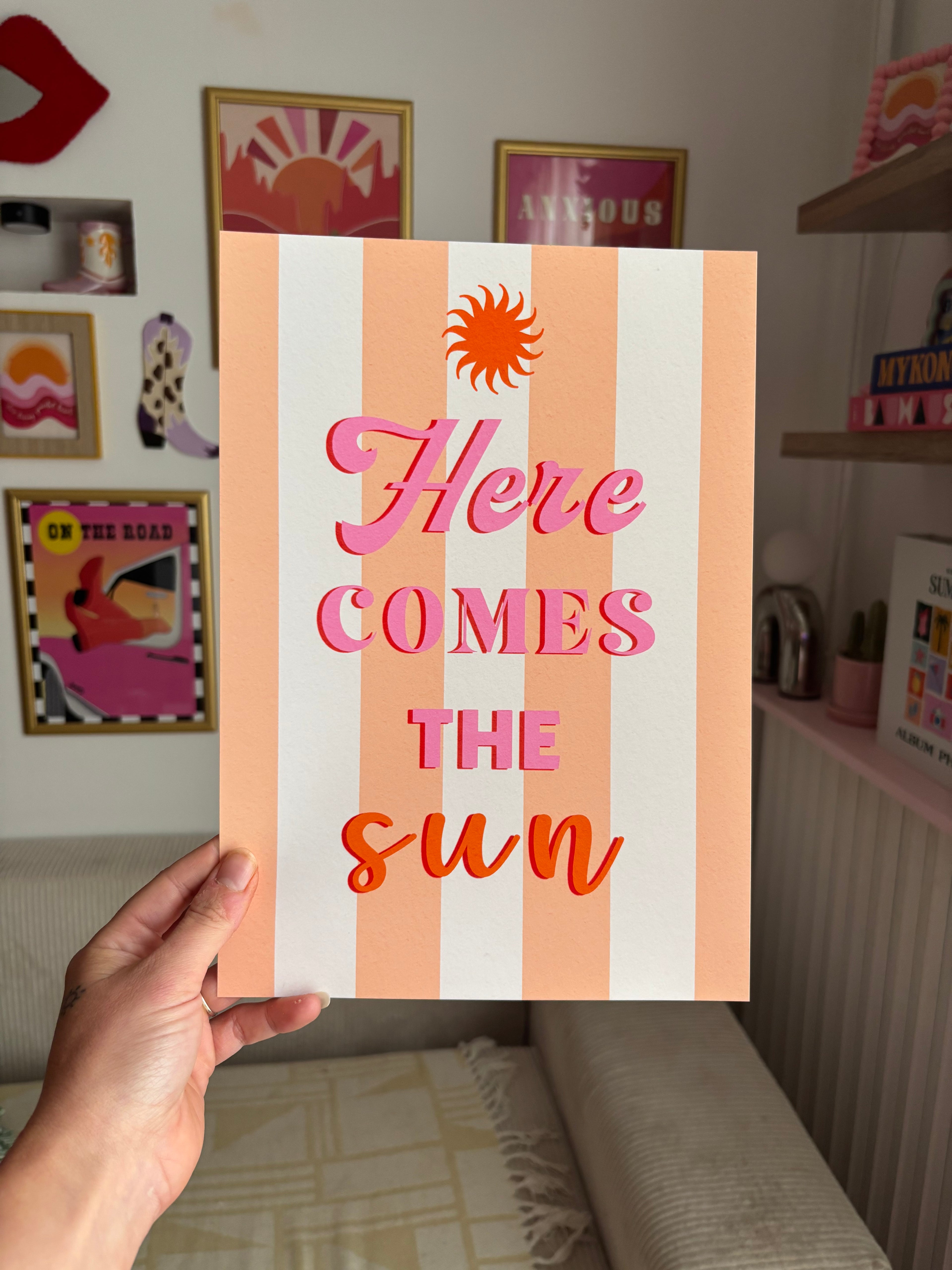 Affiche murale Here comes the sun