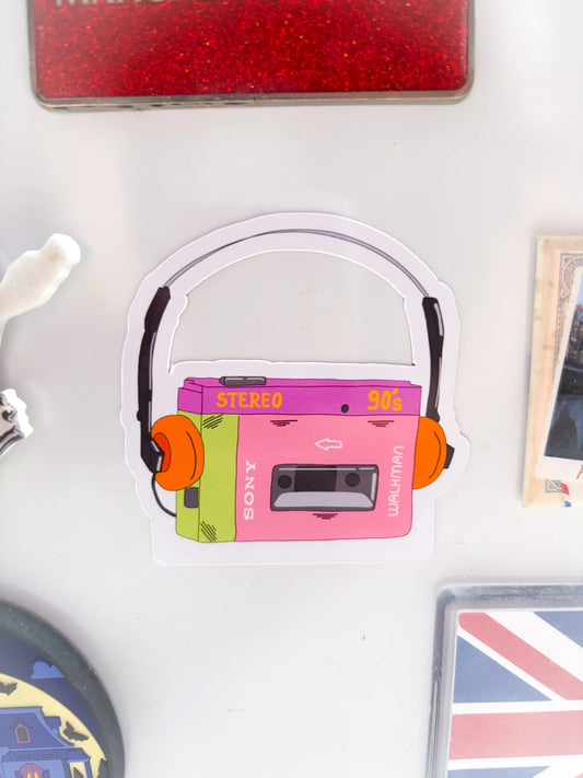 Magnet rétro walkman Emily in home