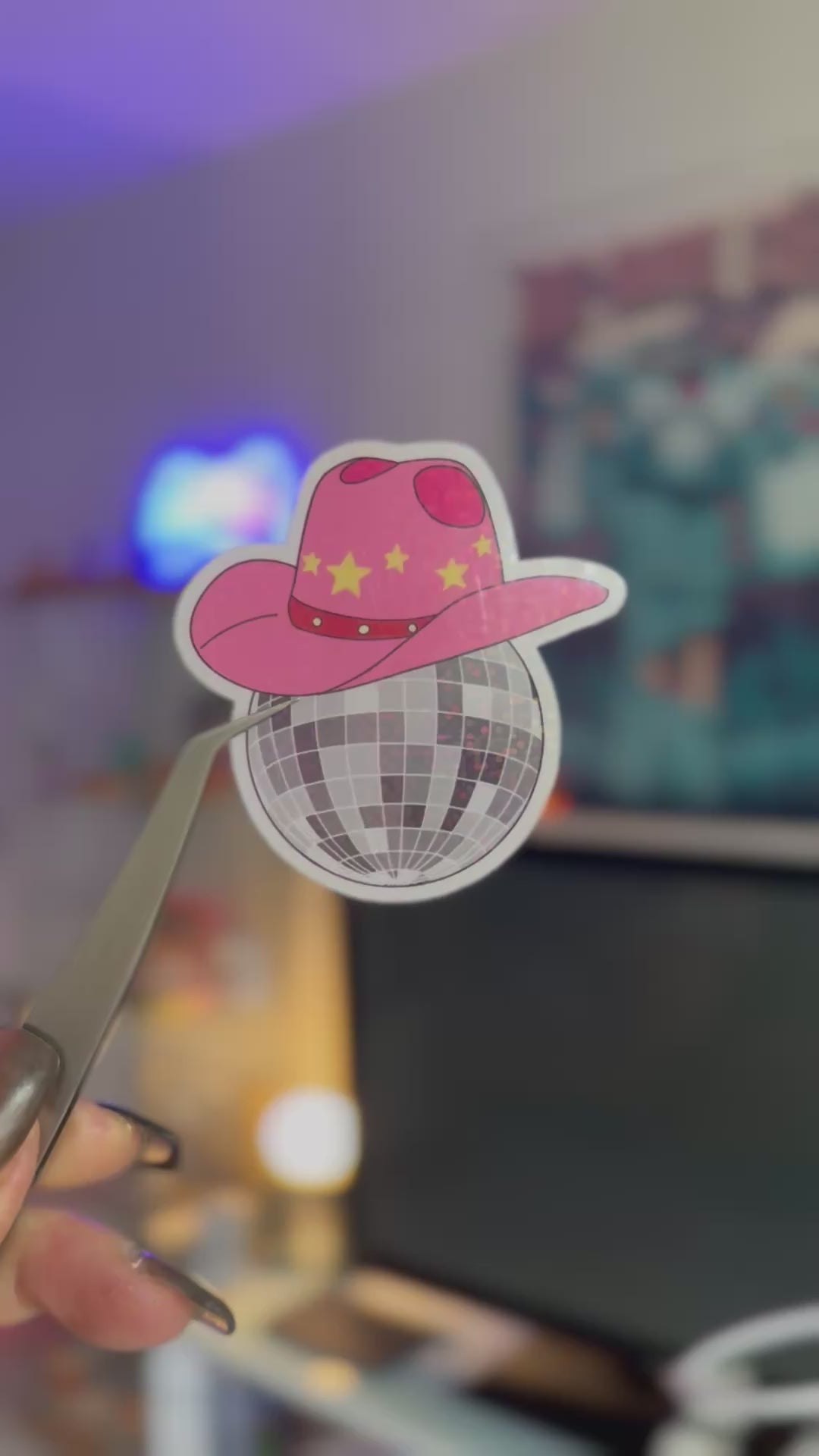Stickers pailleté boule a facette